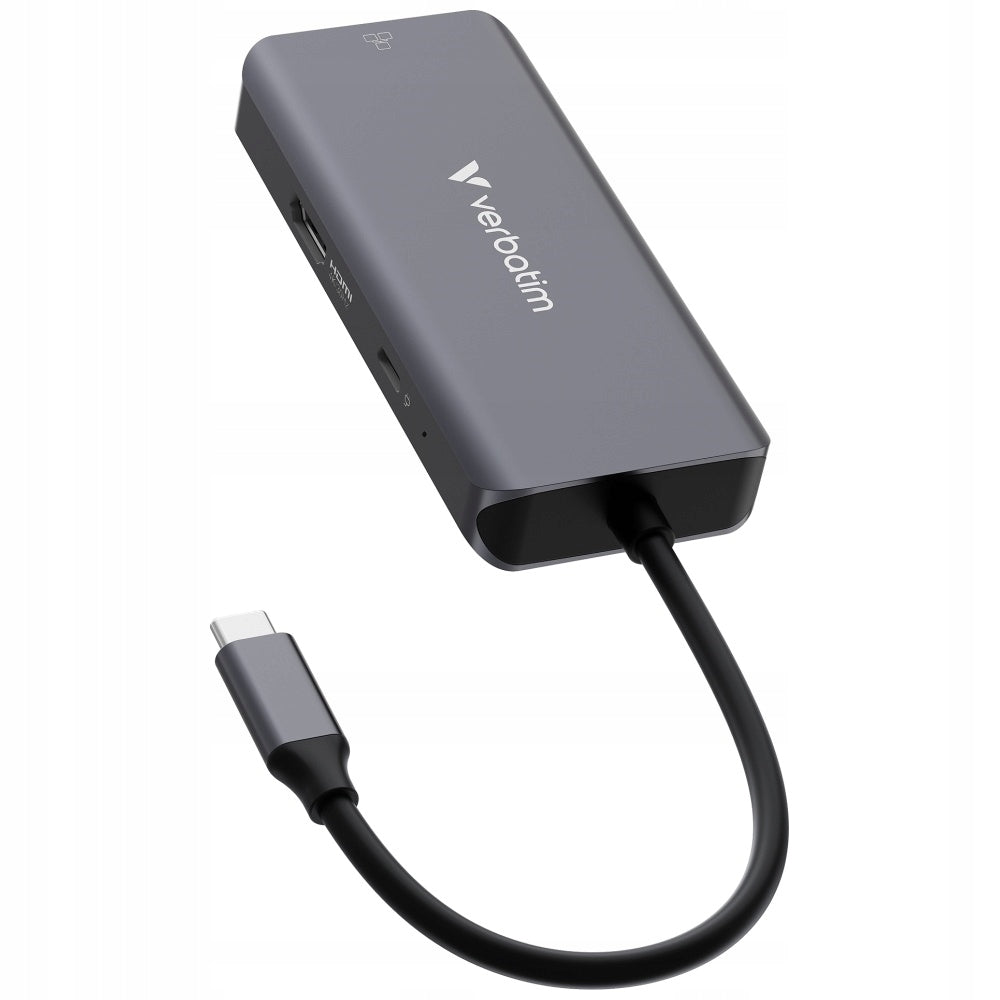 2X Verbatim USB-C Essentials Multiport Hub 6 Port with RJ45 Manufacturer Verbatim