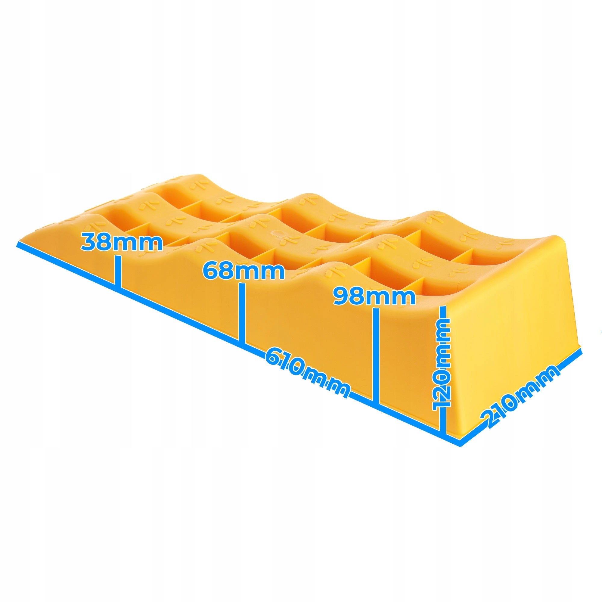 2X WEDGES RAID LEVELING SLEEPERS 2 PIECES SET FOR CARAVAN CAMPING Product weight with unit packaging 2.5 kg