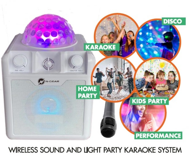 2X Wireless Bluetooth Speaker 2 Microphones Karaoke N-GEAR Disco Block 4 Brand no brand