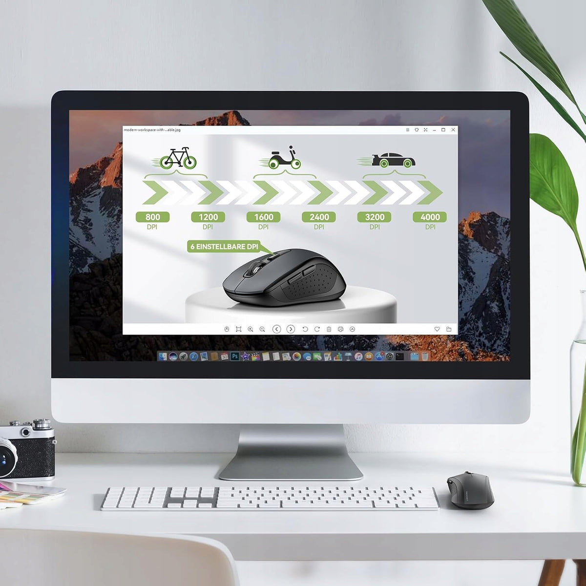 2X Wireless Mouse For Computer Bluetooth/2.4GHz White Manufacturer TeckNet