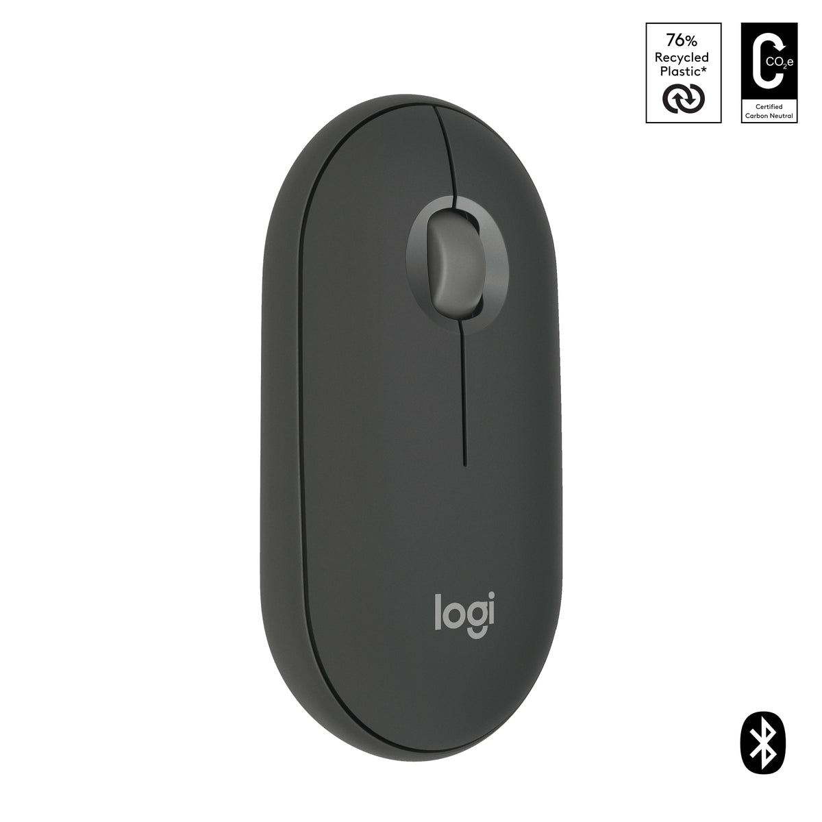 2X Wireless Mouse LOGITECH Pebble Mouse 2 M350s Graphite 910-007015 Manufacturer Logitech