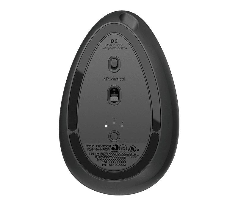 2X Wireless Mouse Logitech MX Vertical Optical Black Manufacturer Logitech