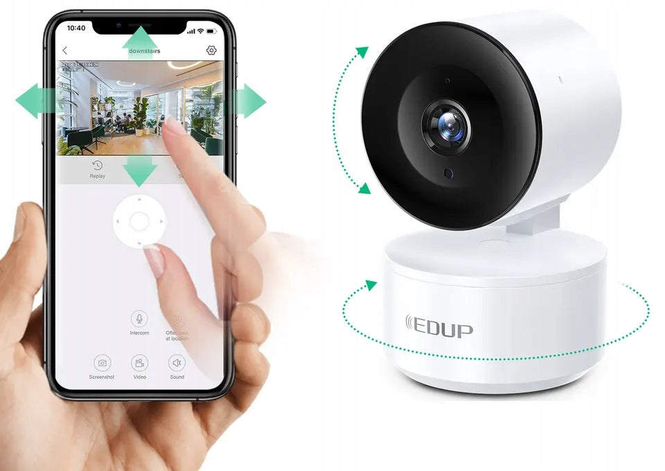 2X Wireless WiFi IP Camera EDUP Smart Home TUYA 1080P 360st. Model EP-1080P15