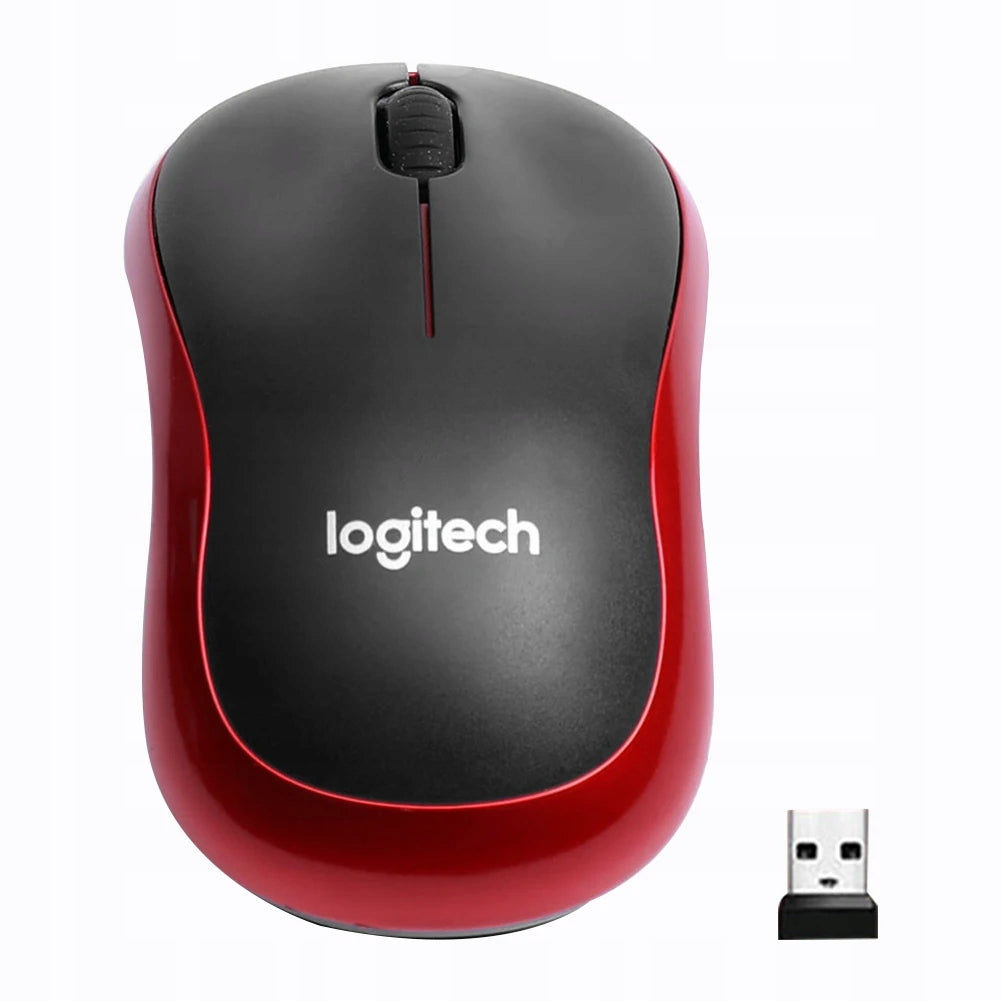 2X Wireless mouse LOGITECH M185 red / Poland DISTRIBUTION