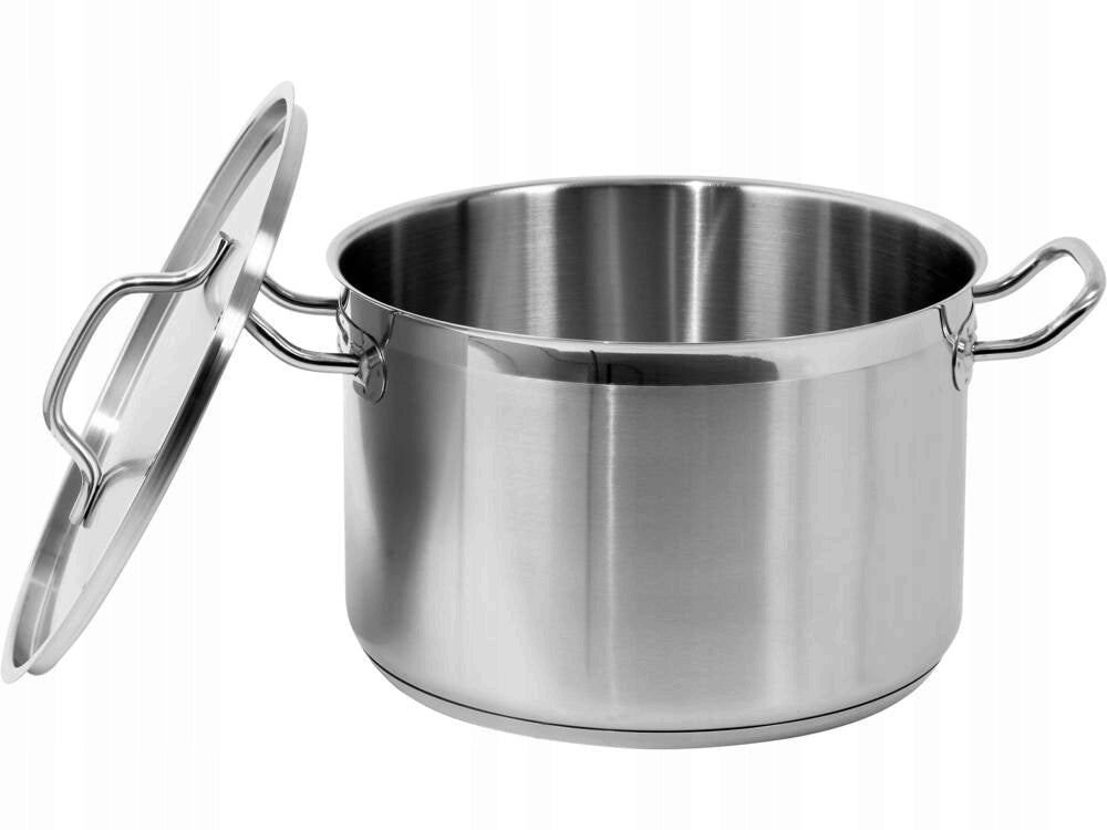 2X YATO MEDIUM POT WITH STAINLESS STEEL LID 28X18CM 11,1L YG-0002 Dominant color silver