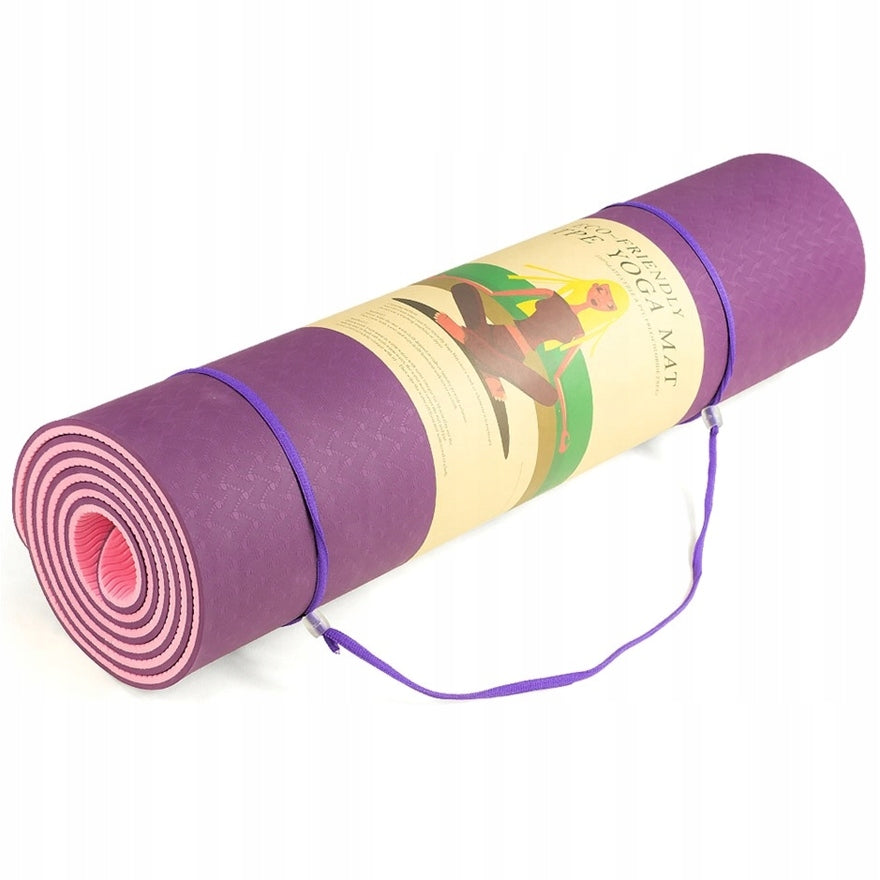 2X YOGA MAT eco-friendly DOUBLE-SIDED 61x183 COLORS Brand Midex