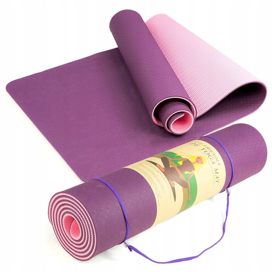 2X YOGA MAT eco-friendly DOUBLE-SIDED 61x183 COLORS