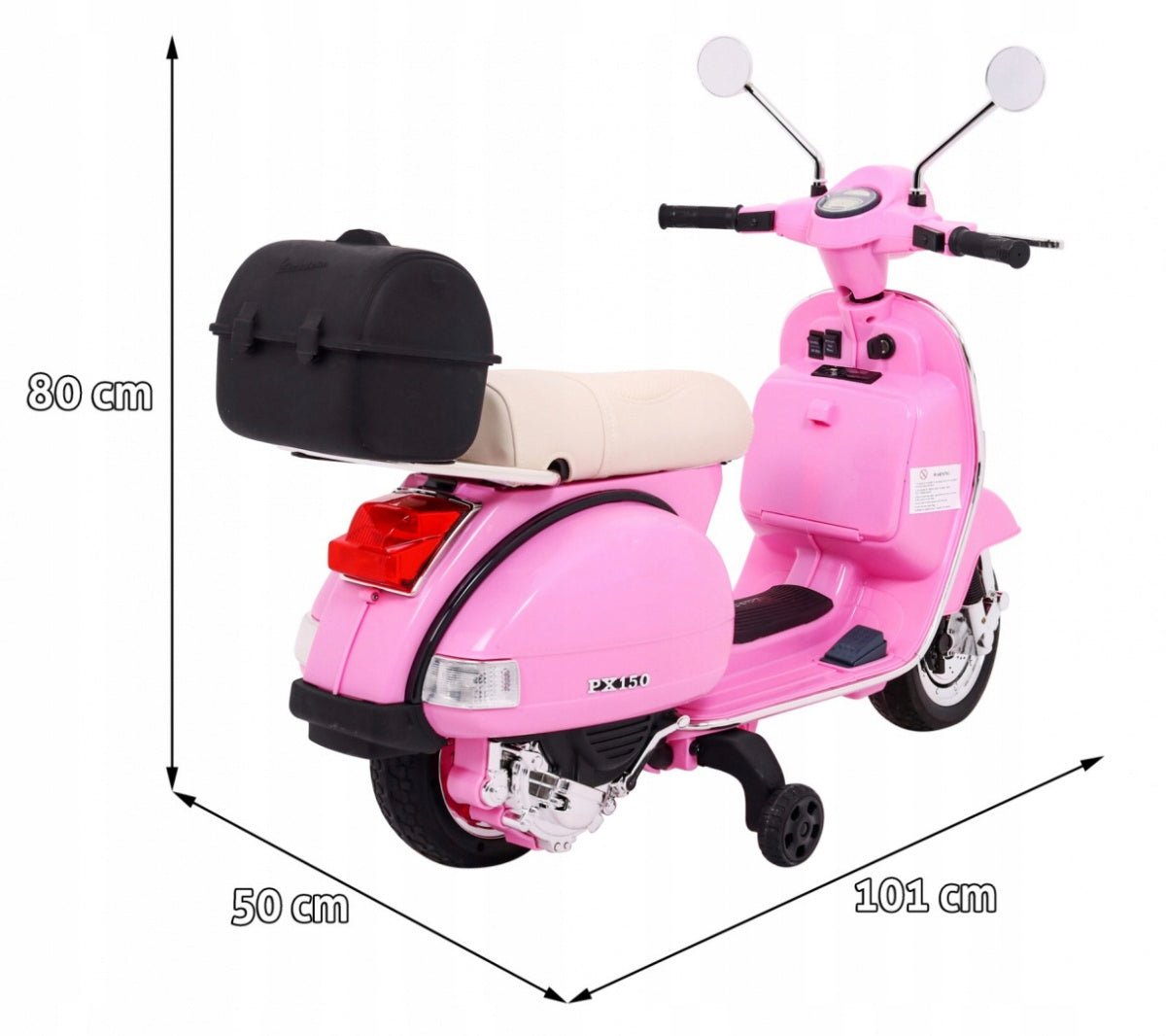 2X children's motorbike SCOOTER VESPA foam wheels additional wheels RIGHT RIDE Maximum speed 5 km/h
