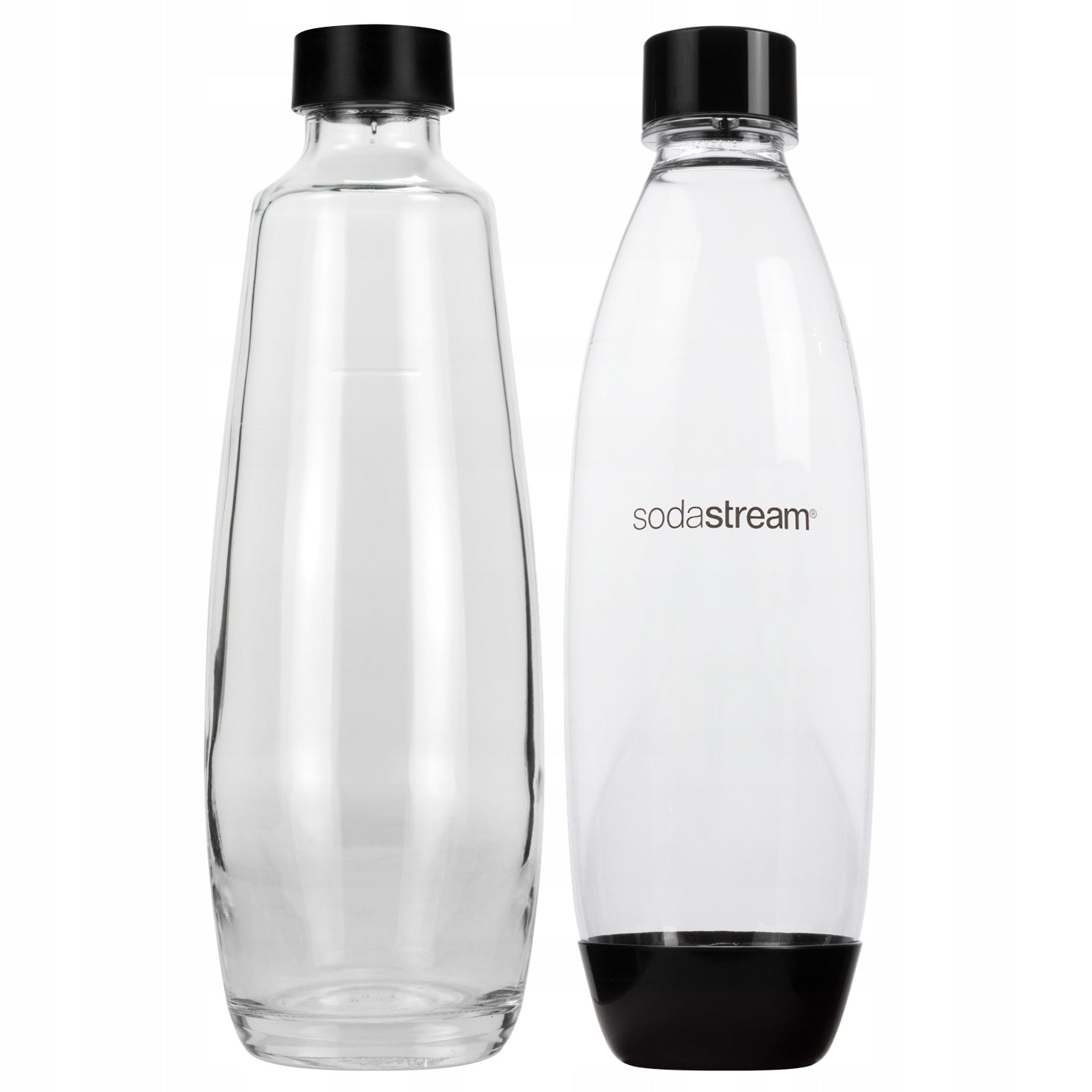 2X electric saturator SodaStream E-Duo 2 cylinders(glass+PET) with CO2 gas Dominant color black