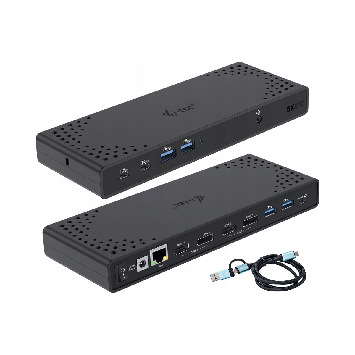 2X i-tec USB 3.0 / USB-C / Thunderbolt 3 Dual Display Docking Station