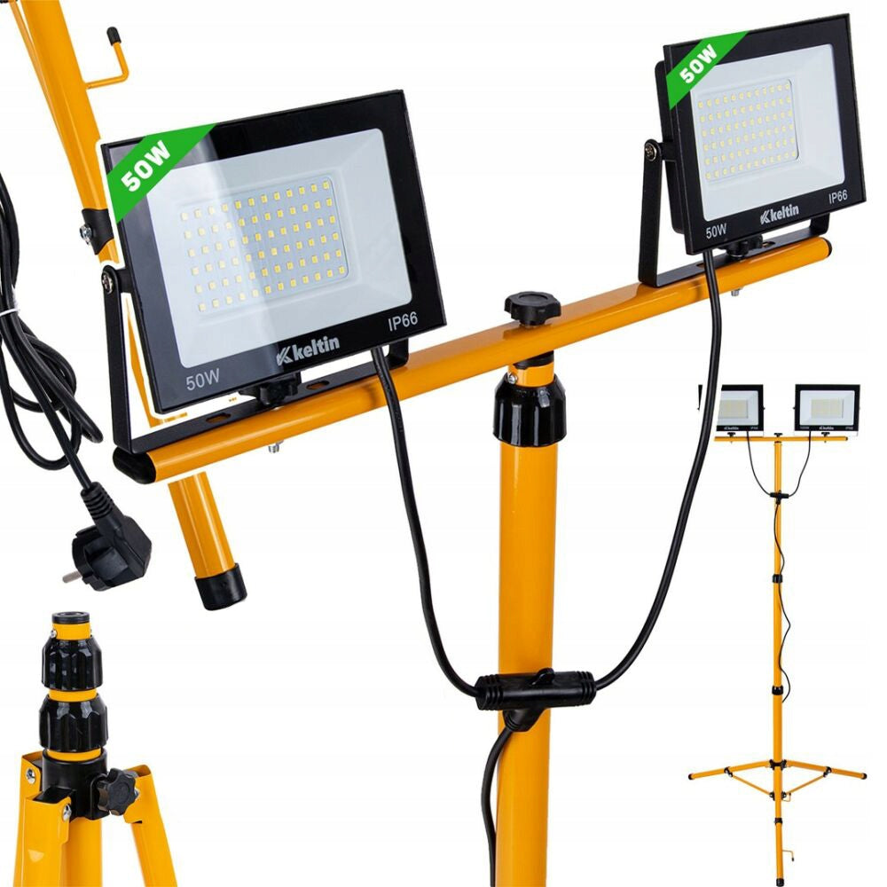 2X50W LED FLOODLIGHT WITH TELESCOPIC CONSTRUCTION TRIPOD