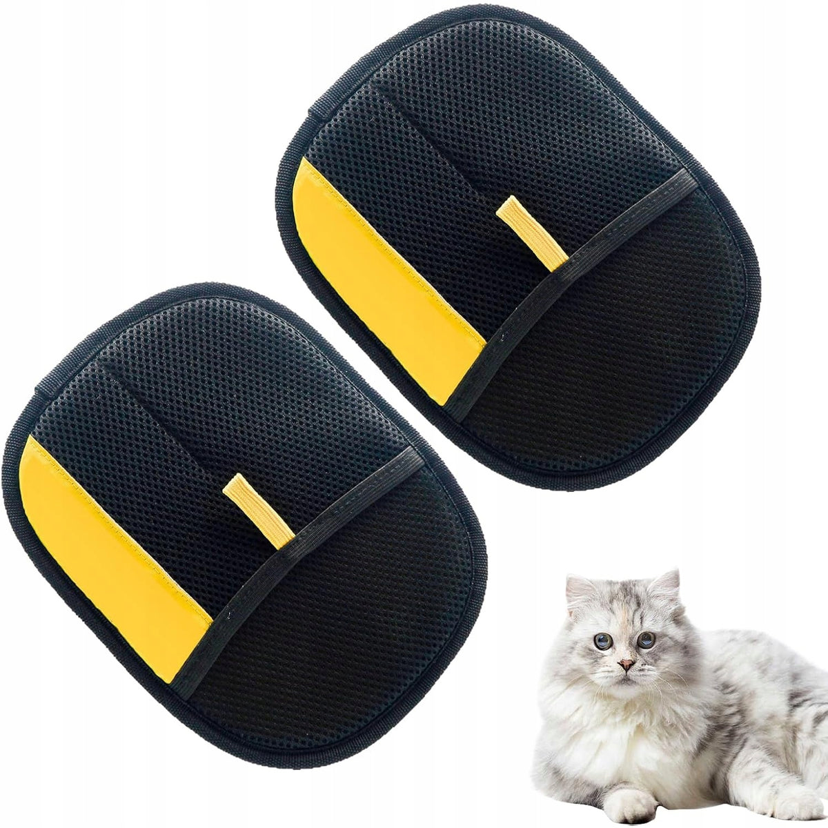 2XGLOVE FOR HAIR REMOVAL ANTISTATIC CAT DOG HAIR LINT LARGE
