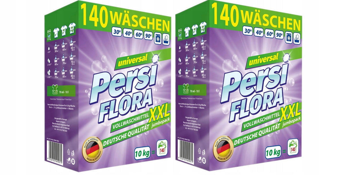 2XPERSI PERLA FLORA UNIVERSAL GERMAN WASHING POWDER 10kg