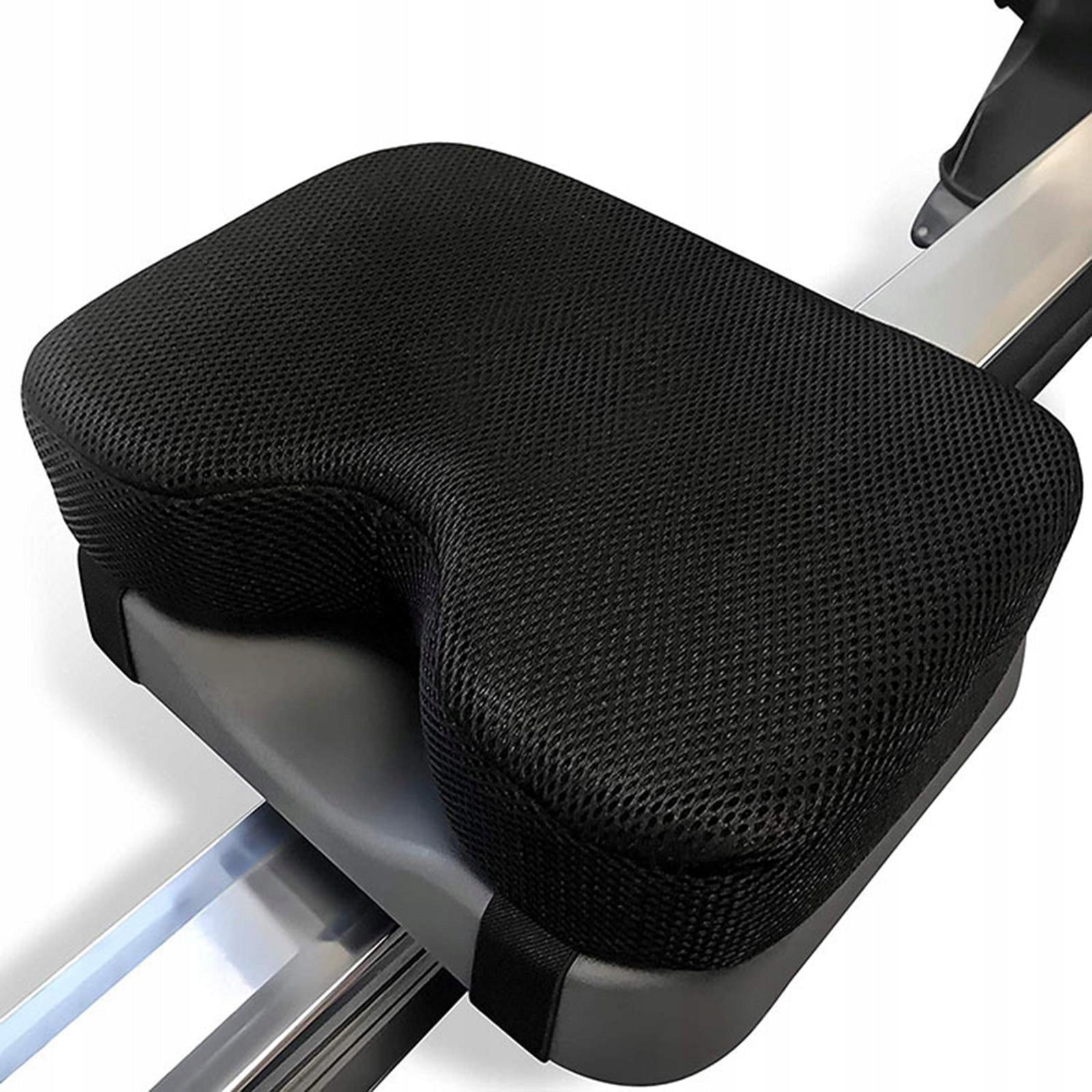 Portable Rowing Machine Seat Cushion Pad Memory Foam Durable Elastic Straps