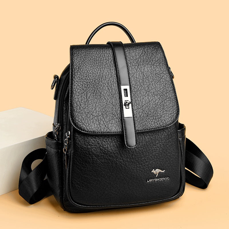 2in1 BACKPACK WOMEN'S BAG CITY black FUNCTIONAL QUALITY Manufacturer code plkankla