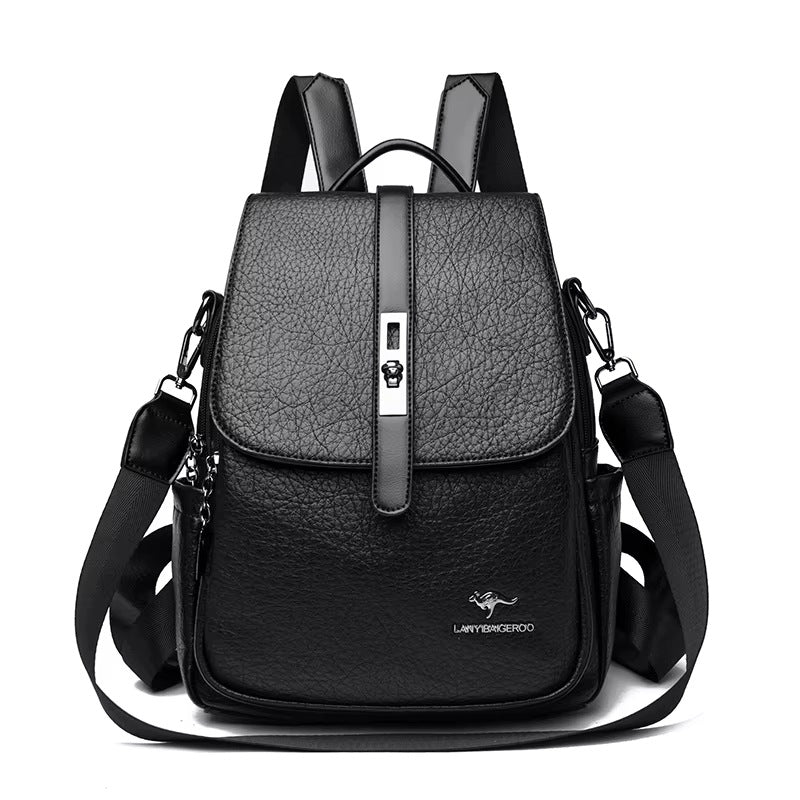 2in1 BACKPACK WOMEN'S BAG CITY black FUNCTIONAL QUALITY