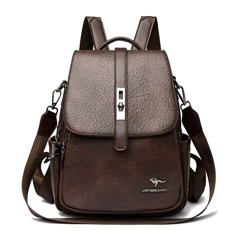2in1 BACKPACK WOMEN'S BAG URBAN Chocolate FUNCTIONAL QUALITY