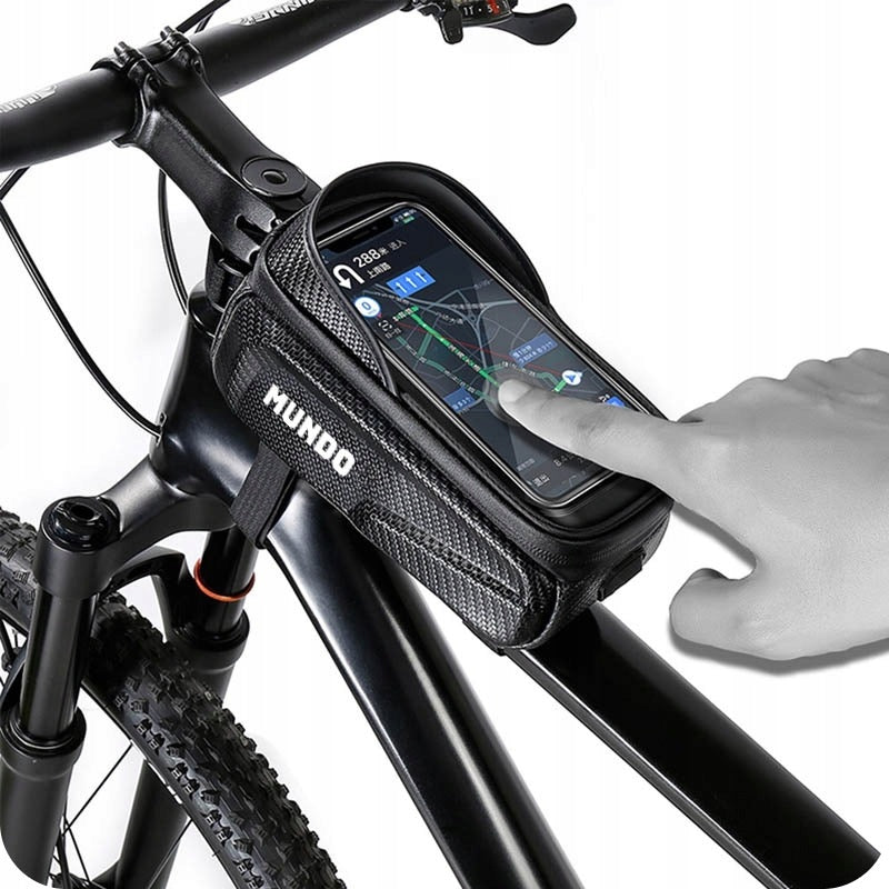 2in1 BICYCLE POUCH BAG + PHONE HOLDER SMARTPHONE WATERPROOF 1L MUNDO Packaging status original