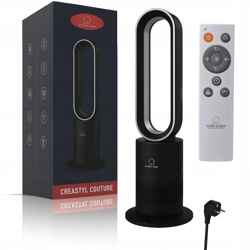 2in1 Bladeless Column Fan with Cooling and Heating, Remote Control