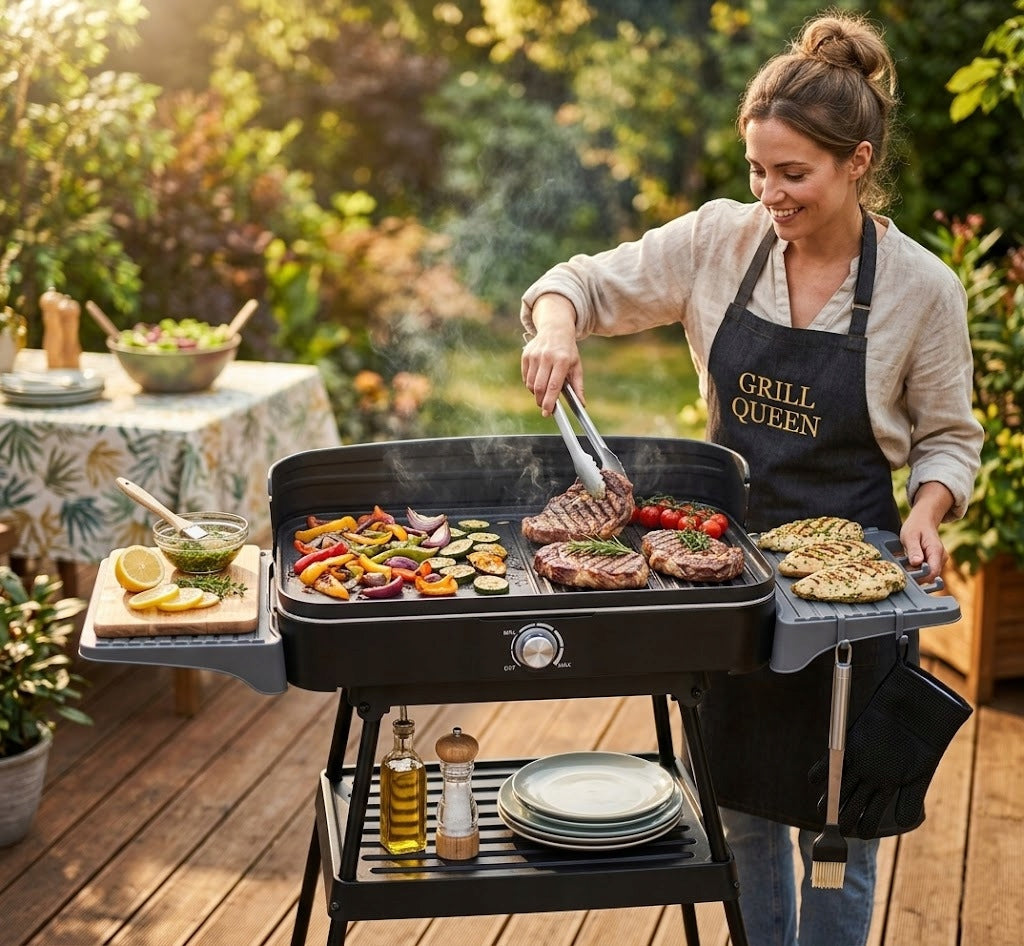 2in1 Electric Kitchen Grill for GARDEN AND KITCHEN INNOVATIVE DESIGN Power rating 2200 W