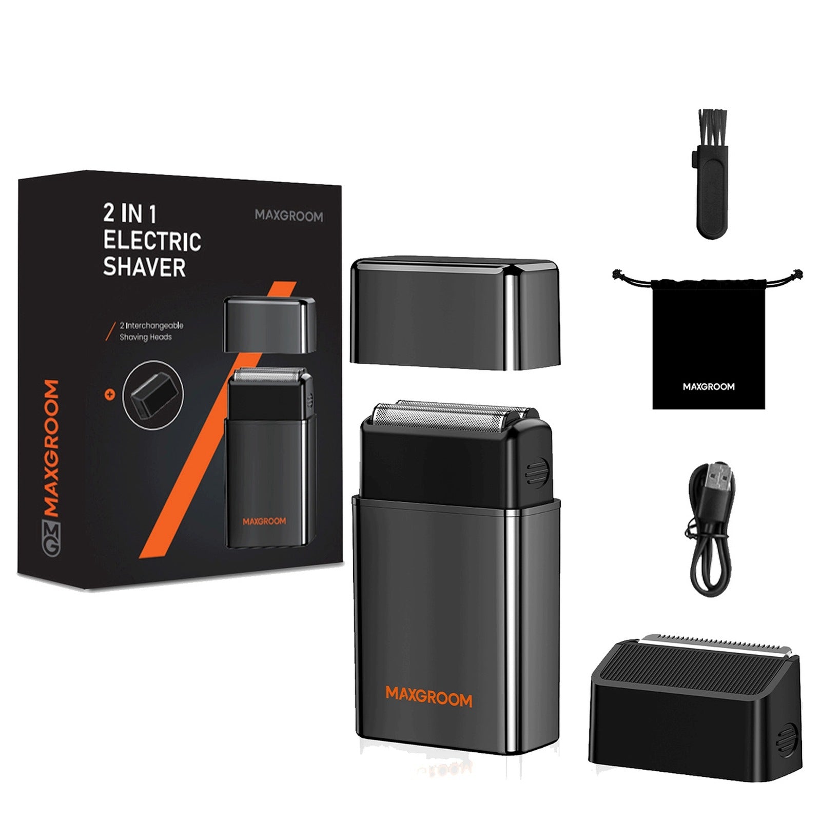 2in1 Electric Shaver for Beard 2 Heads - Set