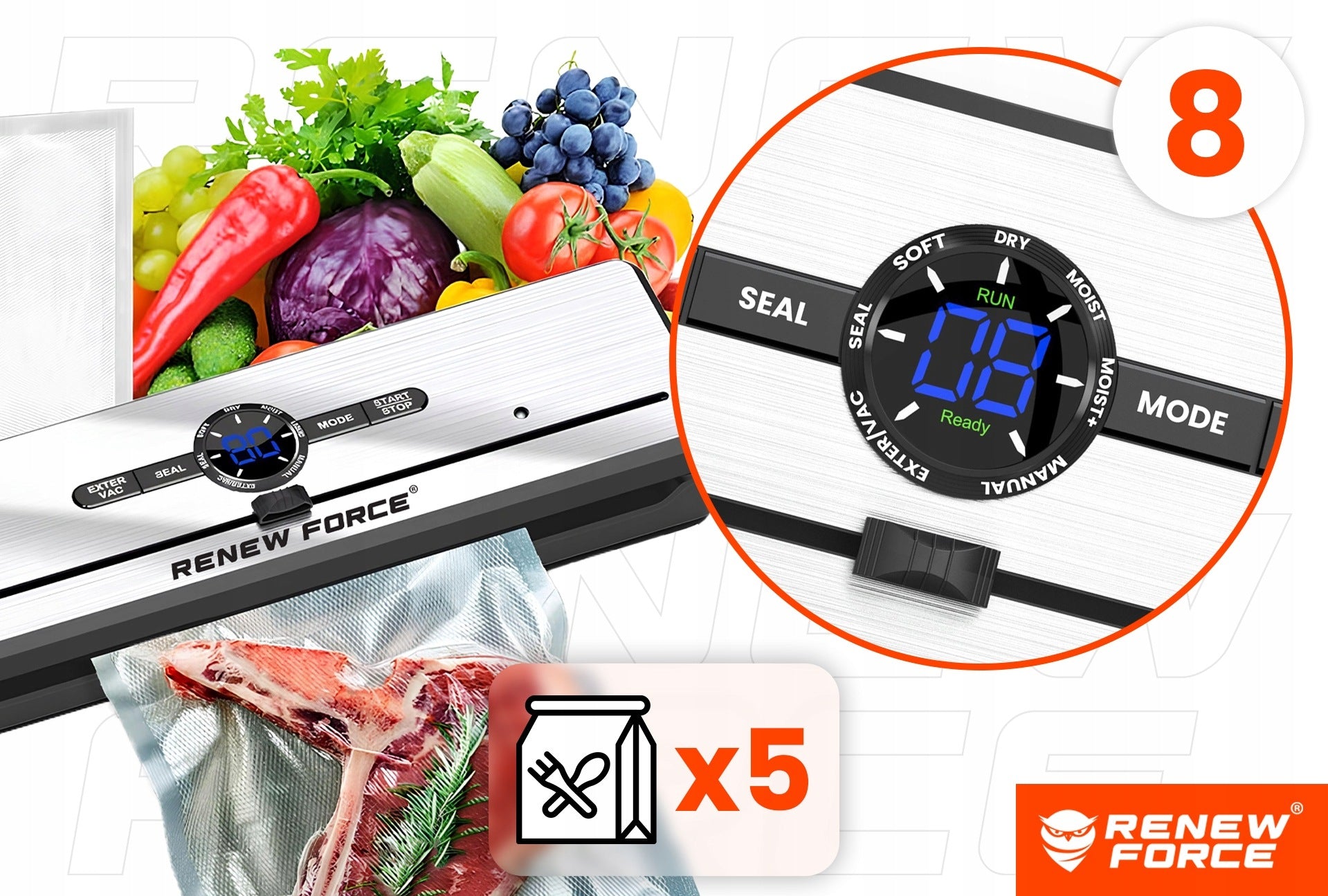2in1 FOOD VACUUM WELDING MACHINE STRONG AUTOMATIC PACKING MACHINE +FOIL Packaging status original