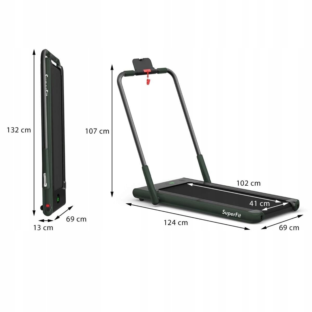 2in1 Folding Electric Treadmill Brand Costway