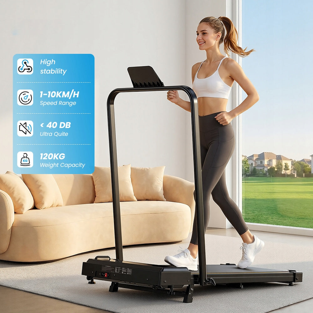 2in1 HOME FOLDING ELECTRIC TREADMILL with 8% 1-10KM/H 2.5HP 100kg With Remote Control Product weight with unit packaging 21 kg