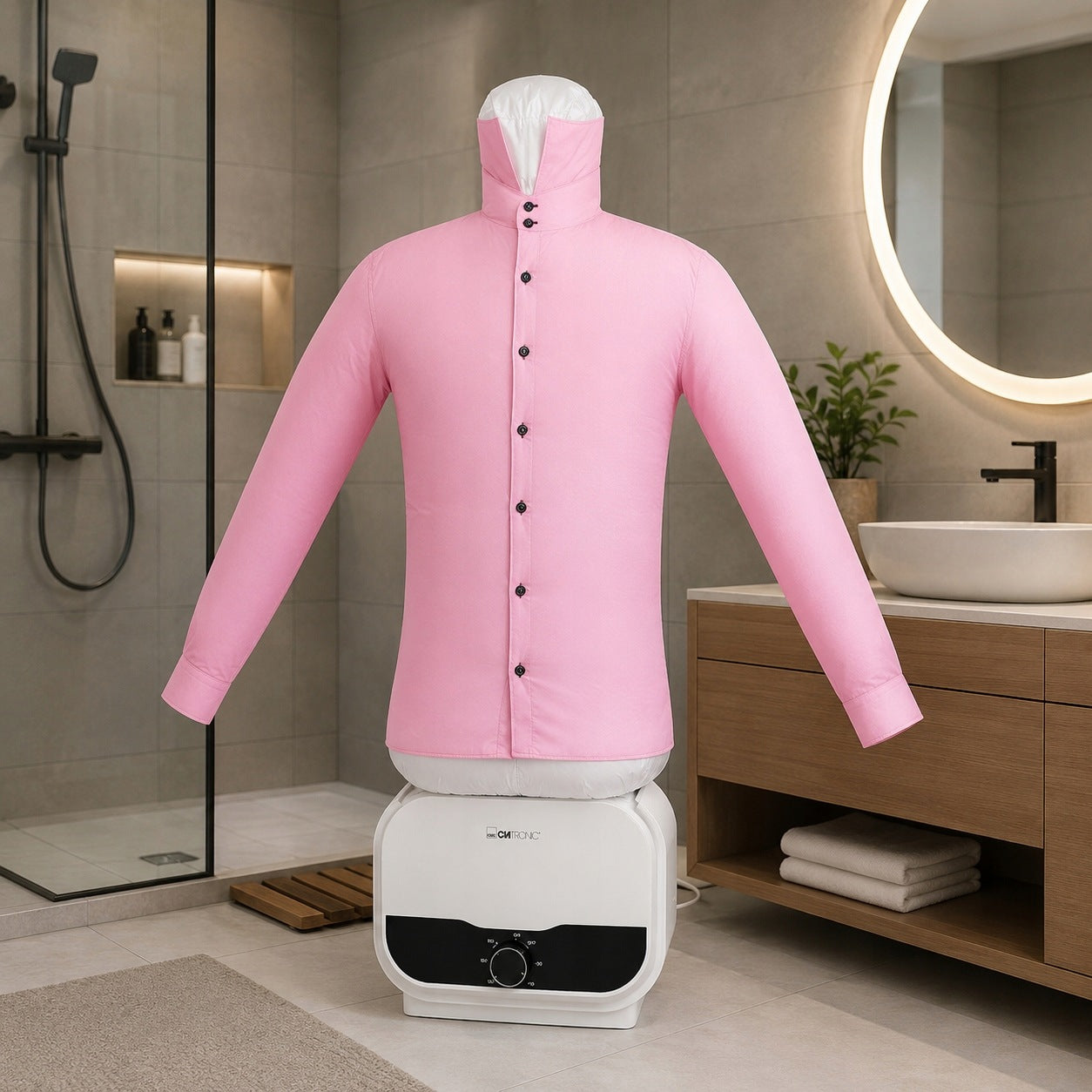 2in1 IRONING MACHINE IRON MANNEQUIN STEAMER STEAM DRYING SHIRTS Brand Clatronic
