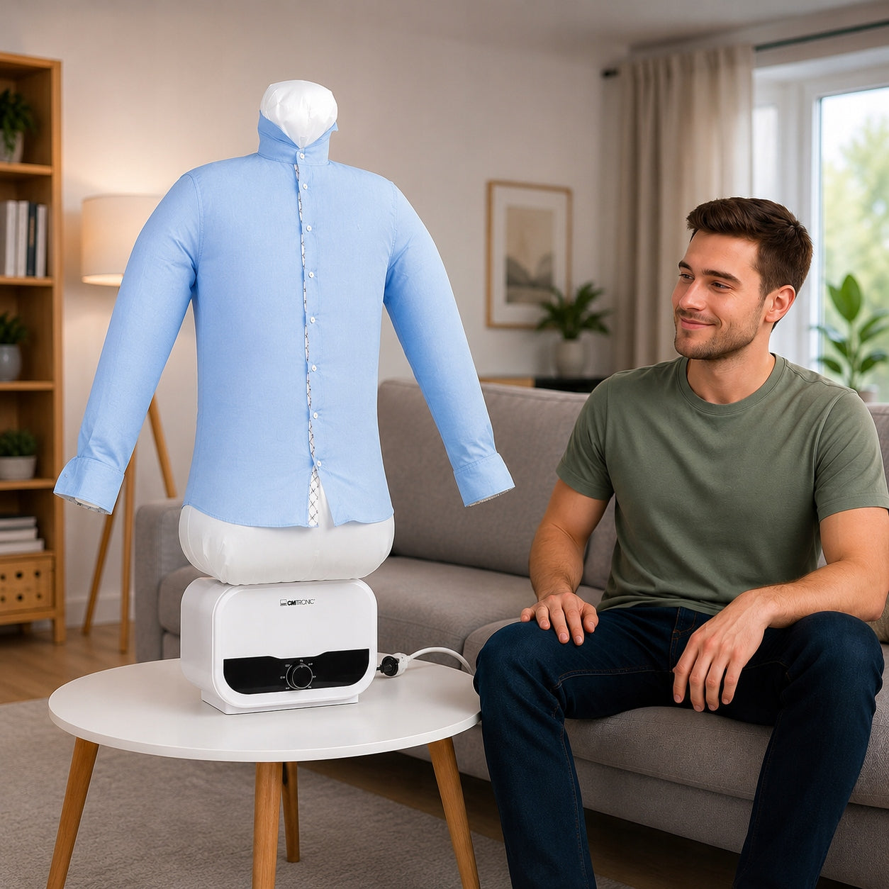 2in1 IRONING MACHINE IRON MANNEQUIN STEAMER STEAM DRYING SHIRTS Packaging status original