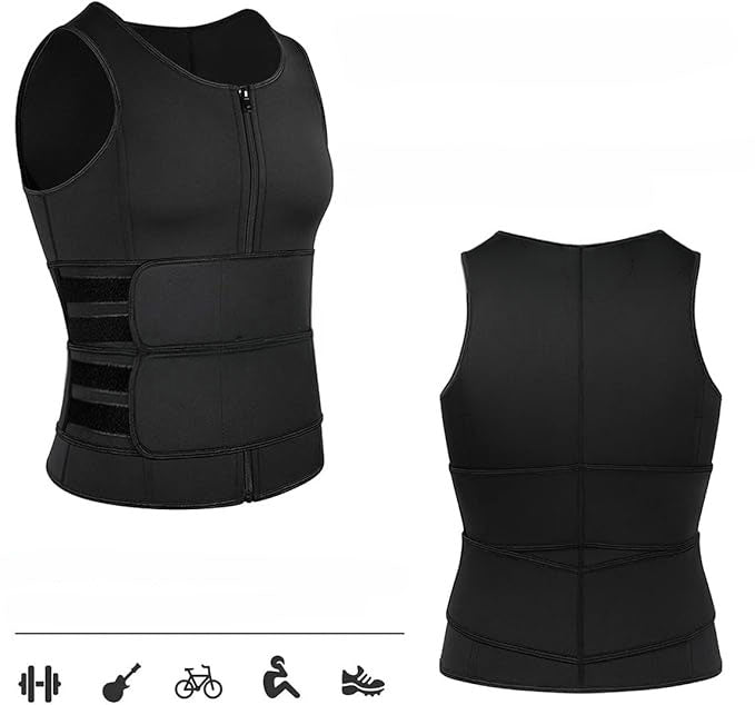 2in1 Men's Neoprene XL Belt Vest | Strong Sauna on Belly Slimming Manufacturer code B09337PV7P