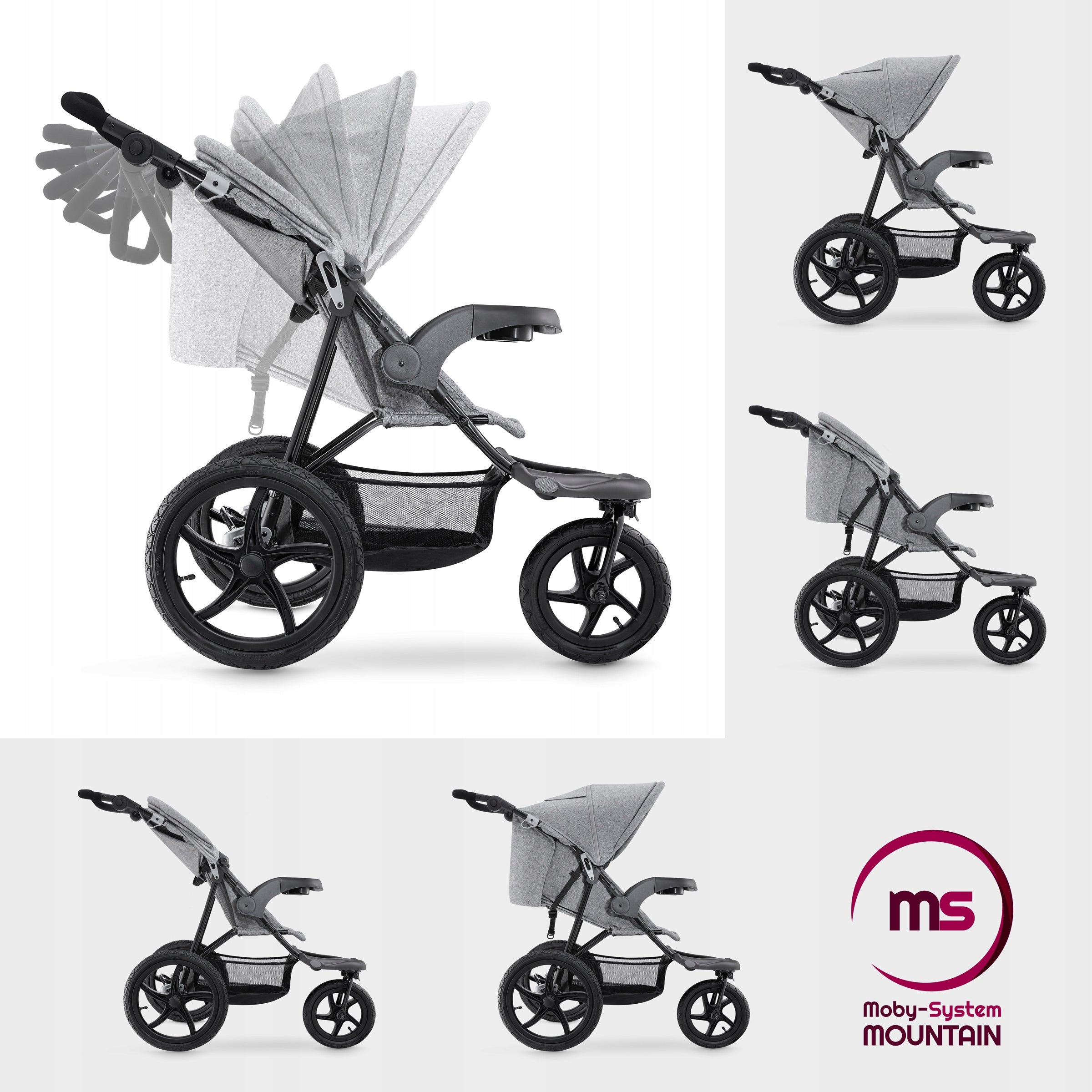 2in1 Running Stroller Foldable Compact Safe Pumped Wheels Manufacturer code WOZEK MOUNTAIN SZAR