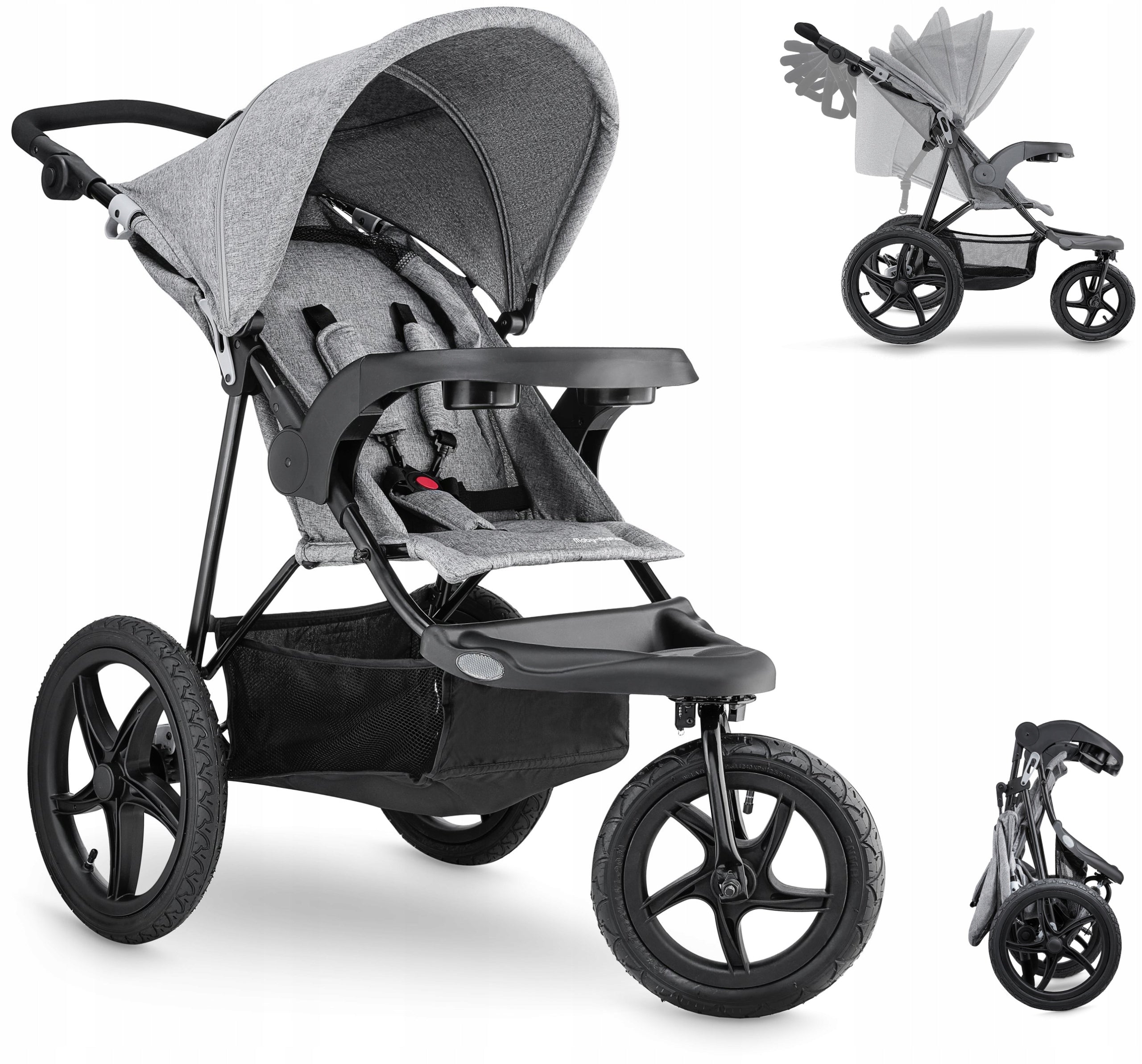 2in1 Running Stroller Foldable Compact Safe Pumped Wheels Packaging status original