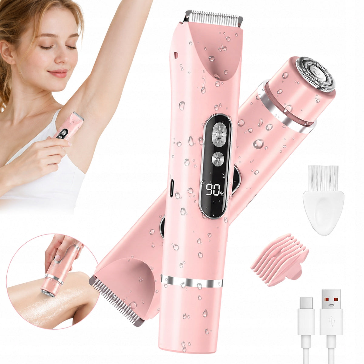 2in1 Shaver for Women for Intimate Places BIKINI TRIMMER