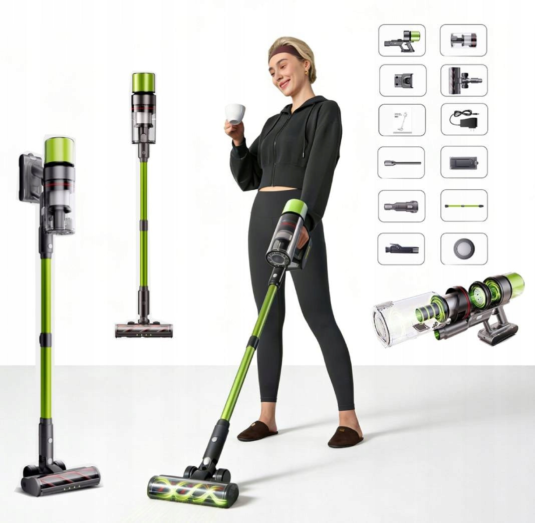 2in1 SmartAi V6 650W Cordless Vacuum Cleaner 24000mAh Cyclone Bagless
