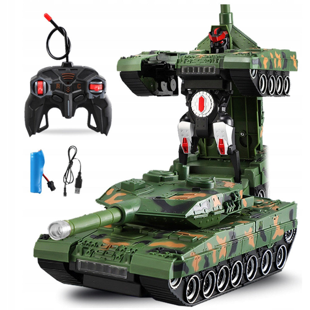 2in1 TANK Remote Controlled ROBOT Transform COMBAT REMOTE CONTROL LED USB rechargeable battery