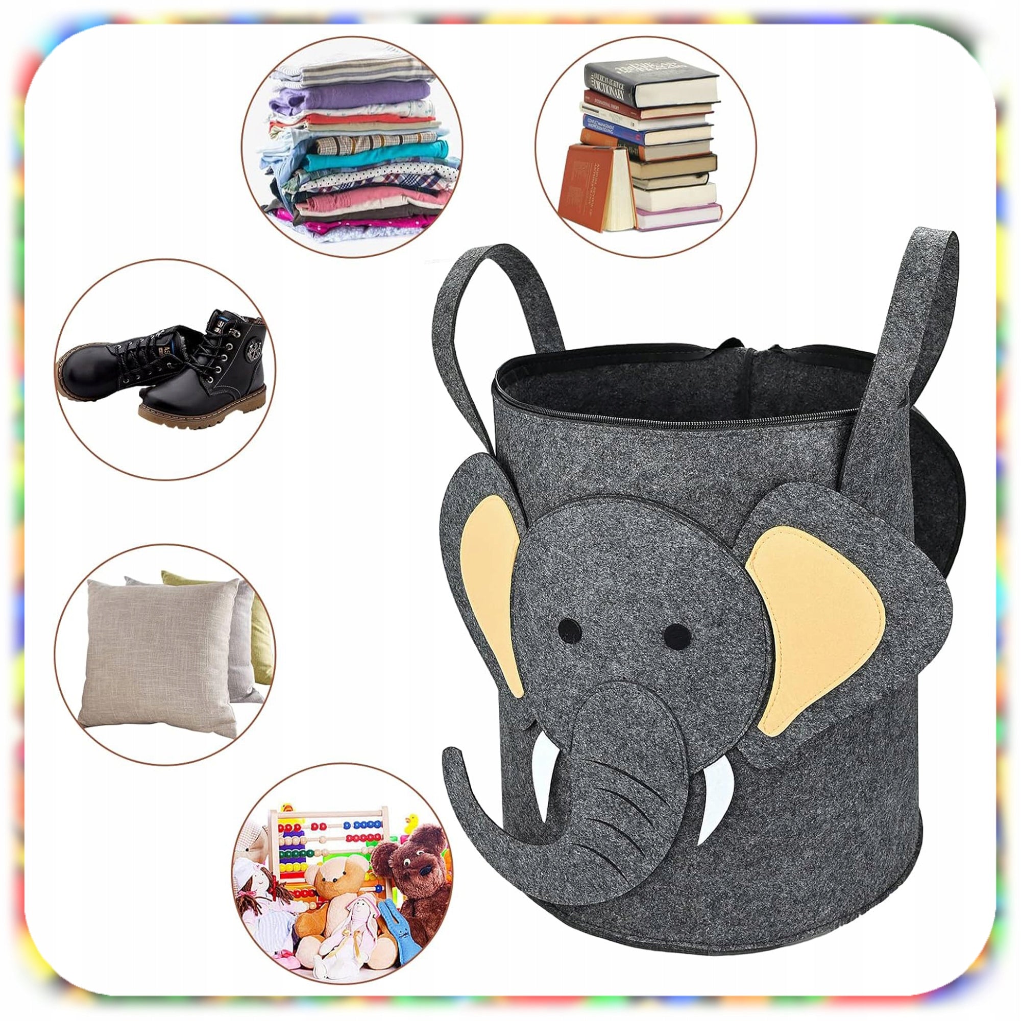 2in1 TOY BASKET FELT CONTAINER CLOSED + MAT LARGE FUN CHILDREN XXL Packaging status original