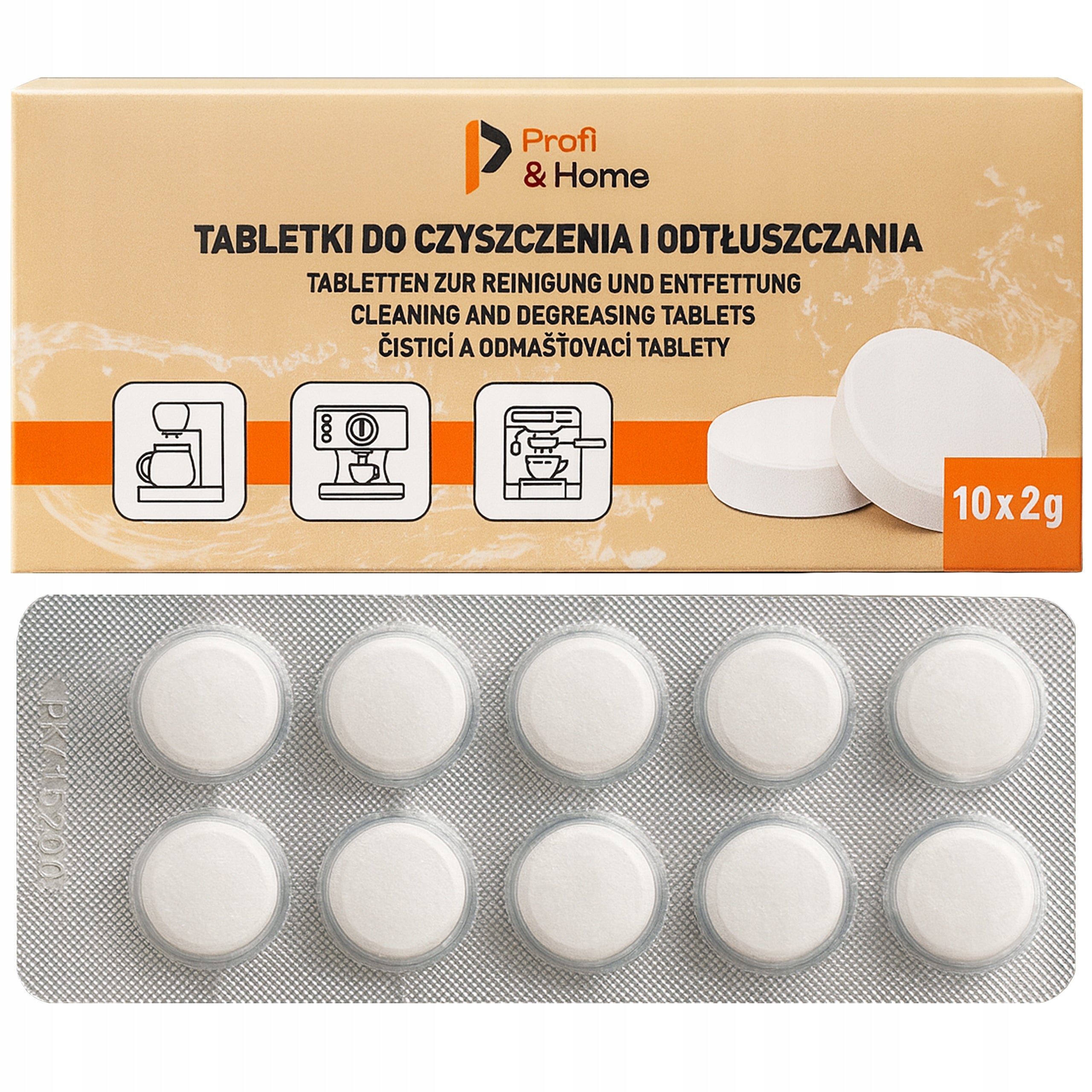 2in1 Tablets Profi&Home for cleaning and degreasing machine 10pcs 2g
