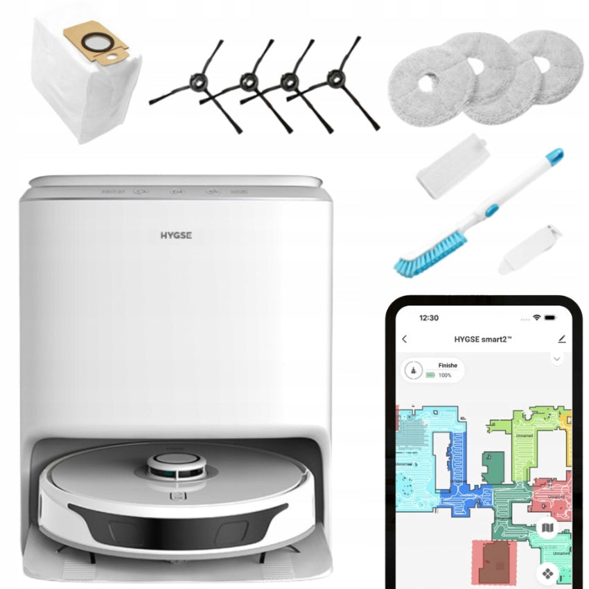 2in1 mopping robot with washing function and HYGSE smart2 station. Powerful