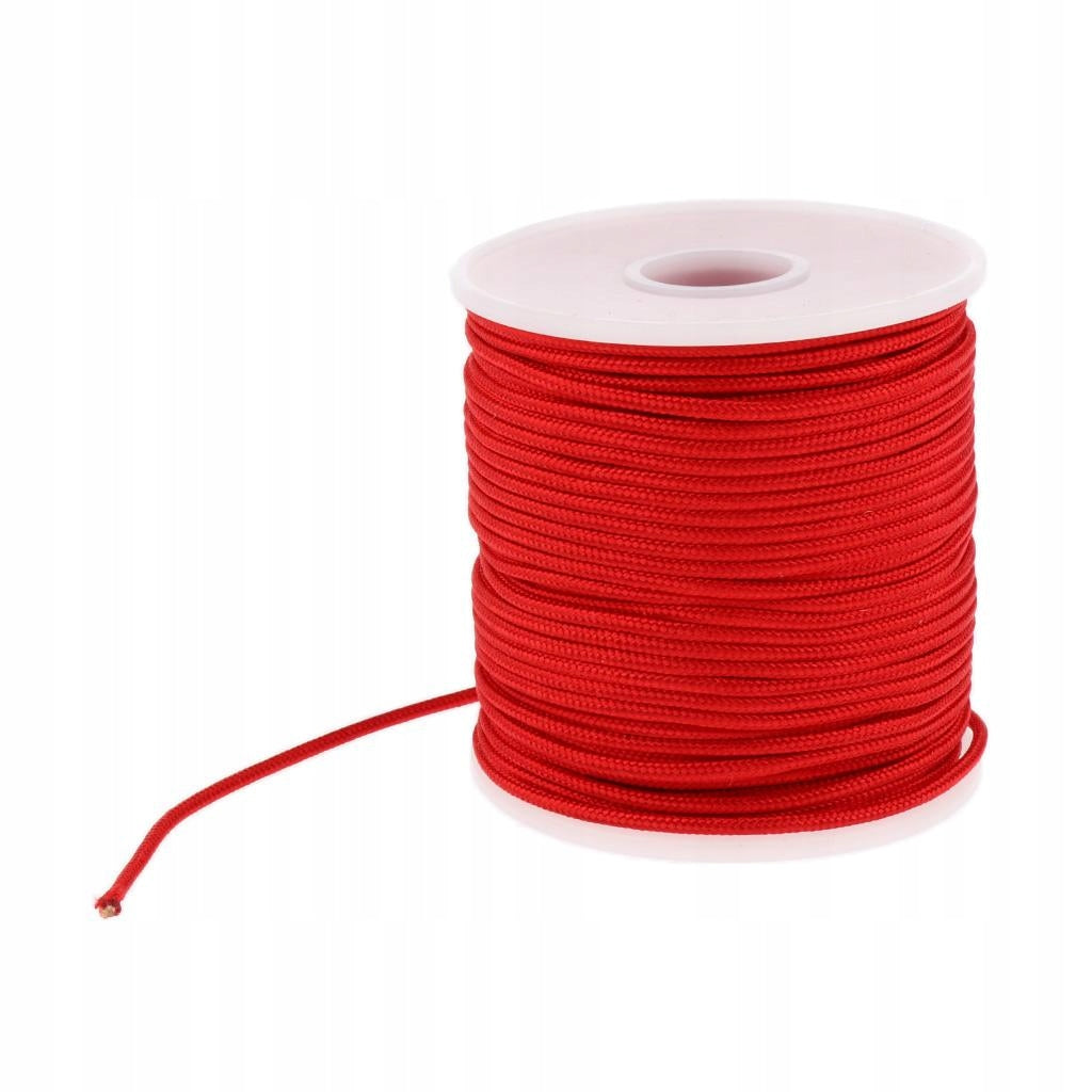 2mm 50m High Strength Nylon Cord Tent Guyline Rope for Camping Tent And red