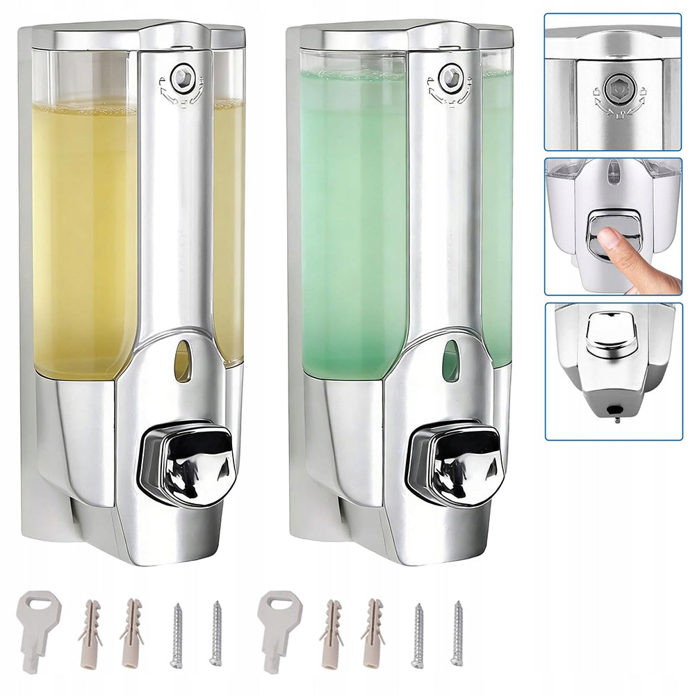 2pcs ABS Hand Soap Dispenser Wall Mount Capacity 500 ml