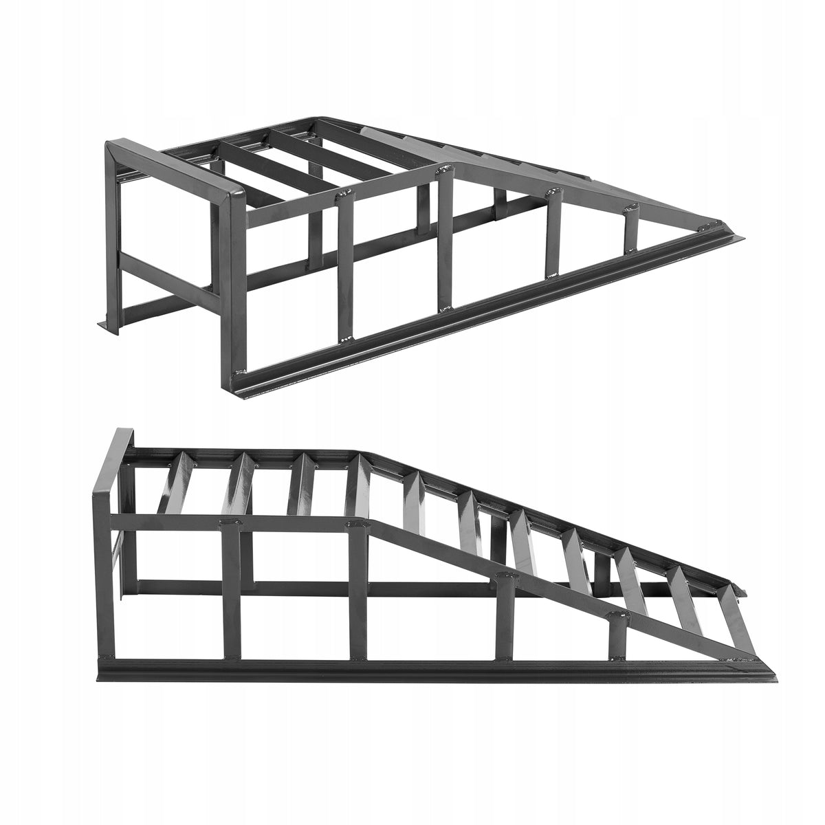 2pcs Car Driving Ramps, 2000kg Capacity 275x265mm,Loading Stand, Grey