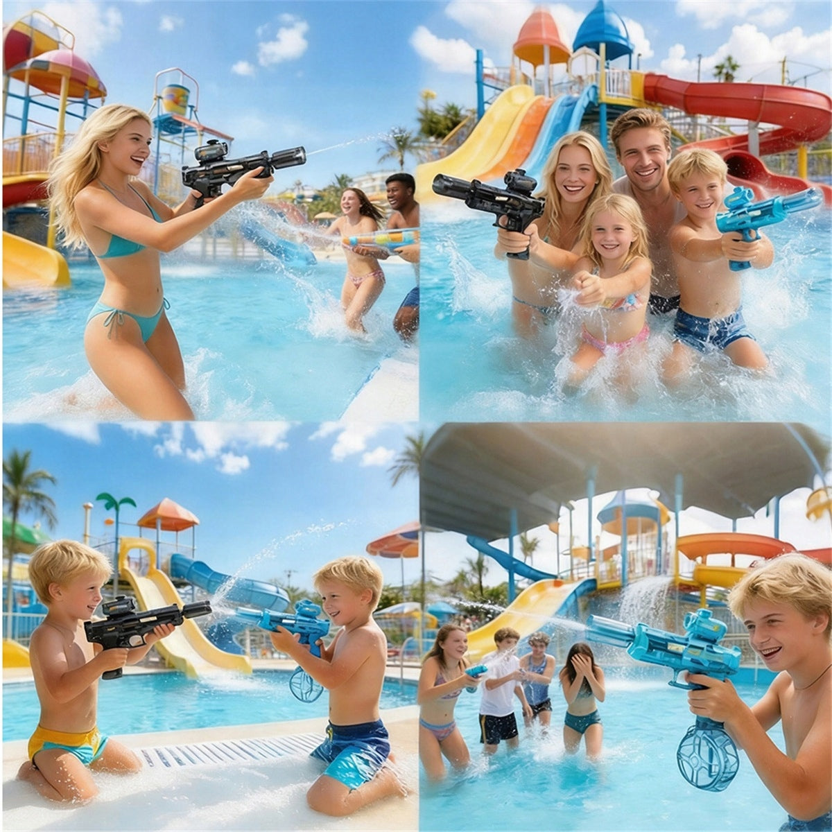 2pcs Electric Water Guns Range 7-9m For Pool And Garden Manufacturer code Pistolet-karabin na wodę