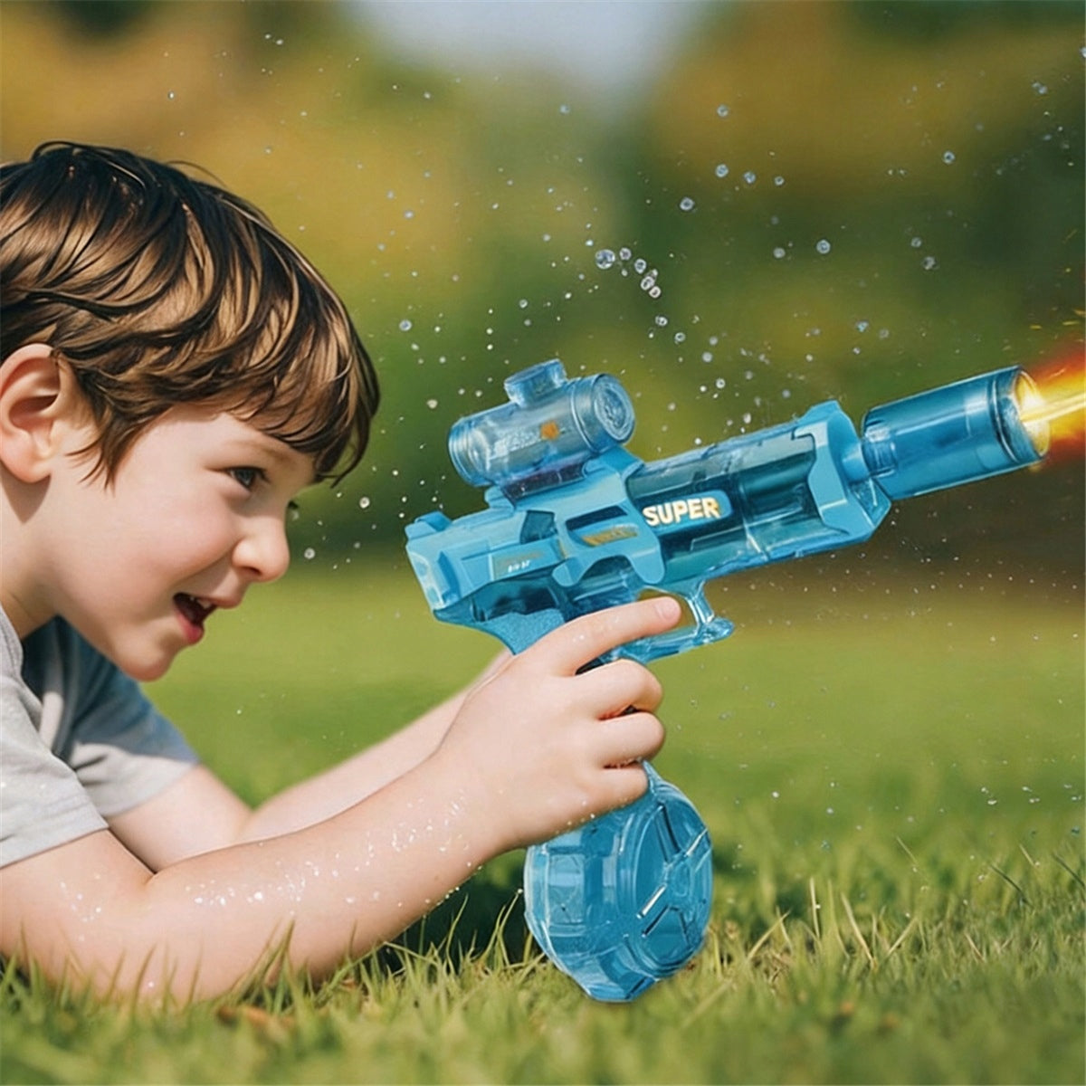 2pcs Electric Water Guns Range 7-9m For Pool And Garden Packaging status original