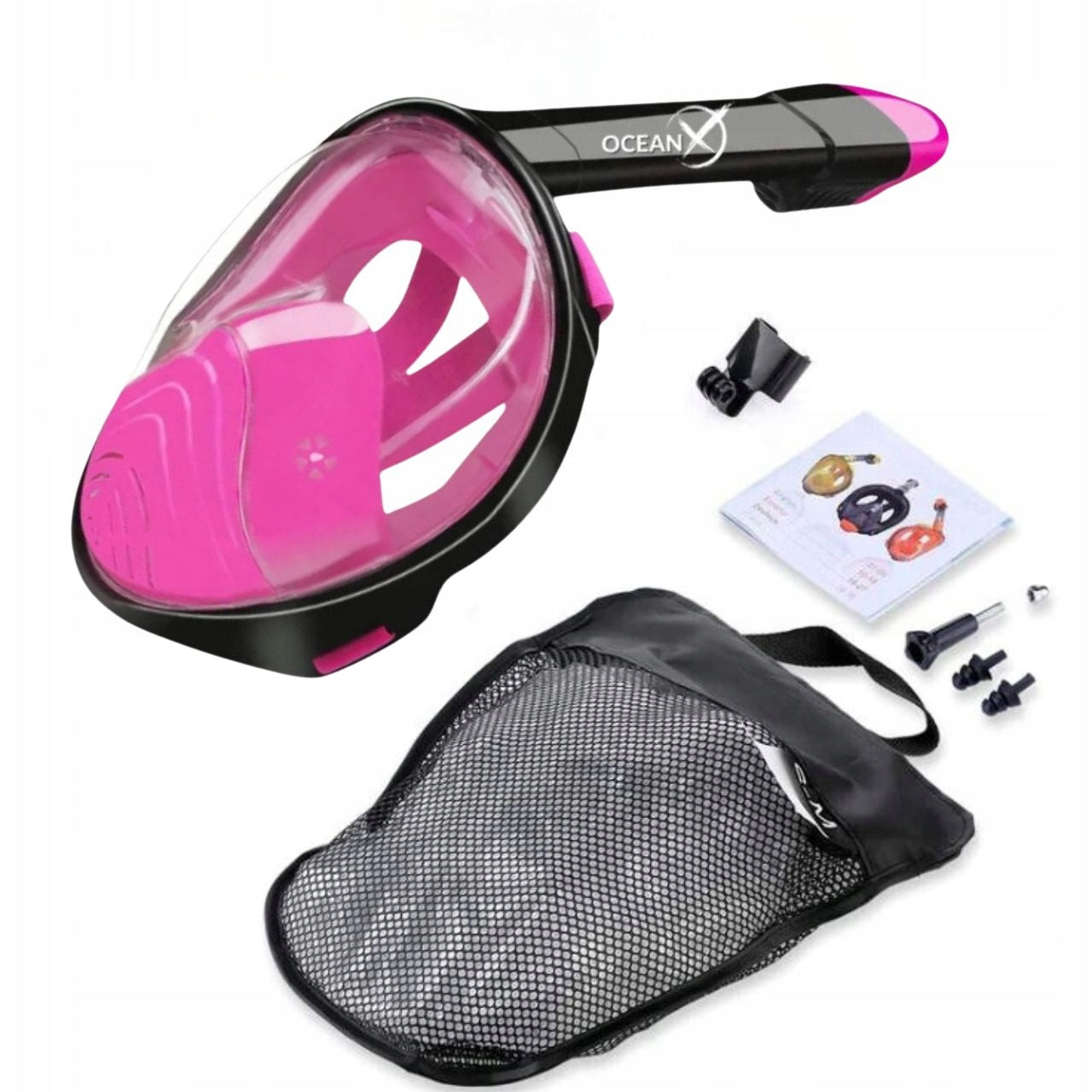 2pcs Full Face Diving Mask Snorkeling For Kids XS OceanX Brand OceanX