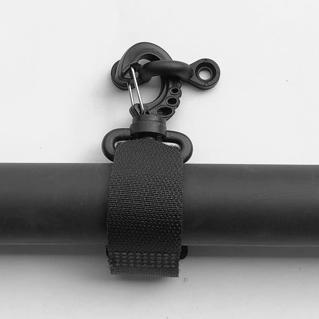 2pcs No Drilling Canoe Kayak Paddle Holder Paddle Clip Dinghy Boating Black Length 12 cm