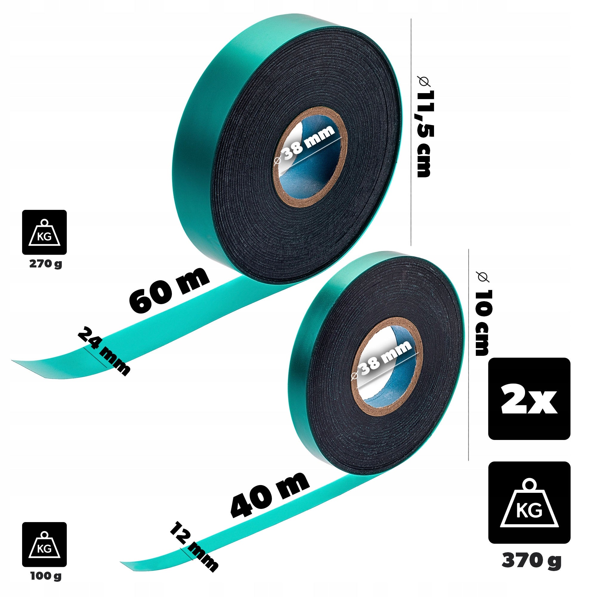 2pcs TAPE 40m 60m FOR TYING PLANTS TREE BUSHES GARDENING STRONG Manufacturer code K16147