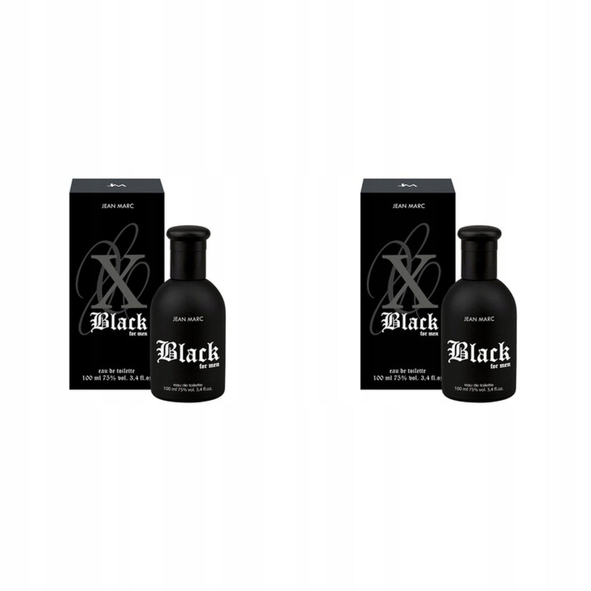 2x 100ml Jean Marc Eau de toilette X-Black for Men
