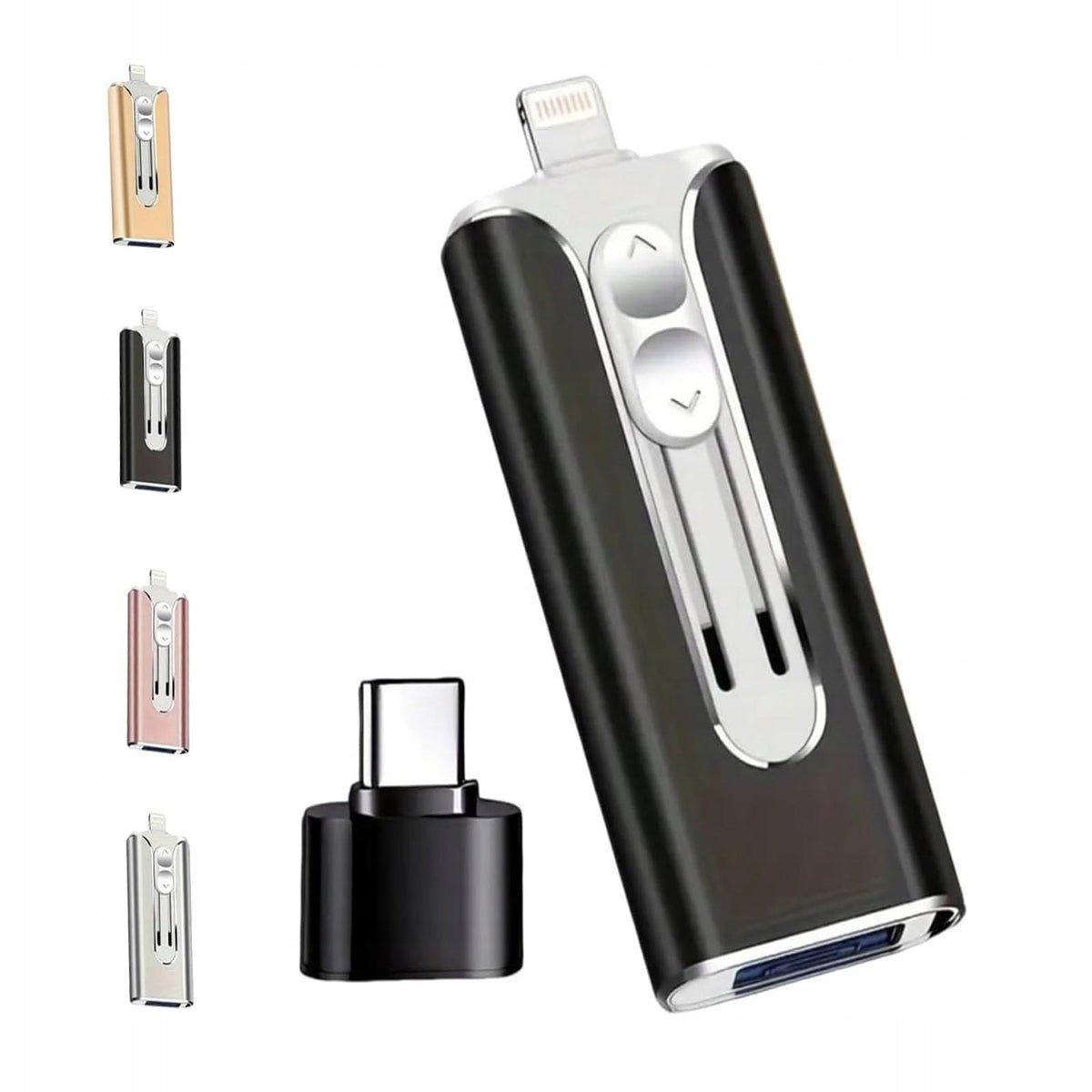 2x 128GB USB Flash Drive - USB 3.0, Micro USB, Lightning - Black