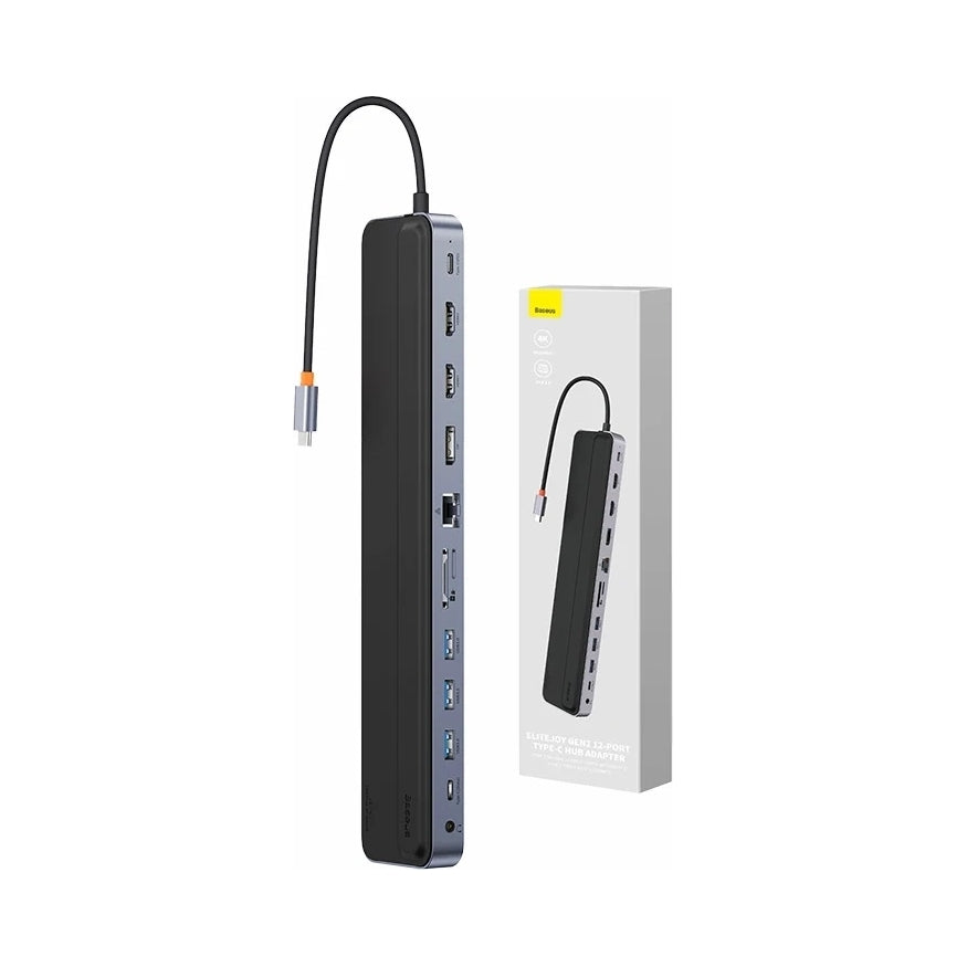 2x 12in1 HUB Notebook Stand USB-C USB-A DP HDMI SD TF RJ45 3.5mm ja